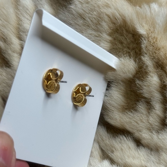 Tory Burch Black and Gold Floral Earrings - Picture 5 of 5